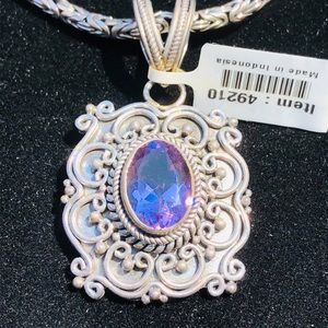 SOLD!! Amethyst Silver Necklace